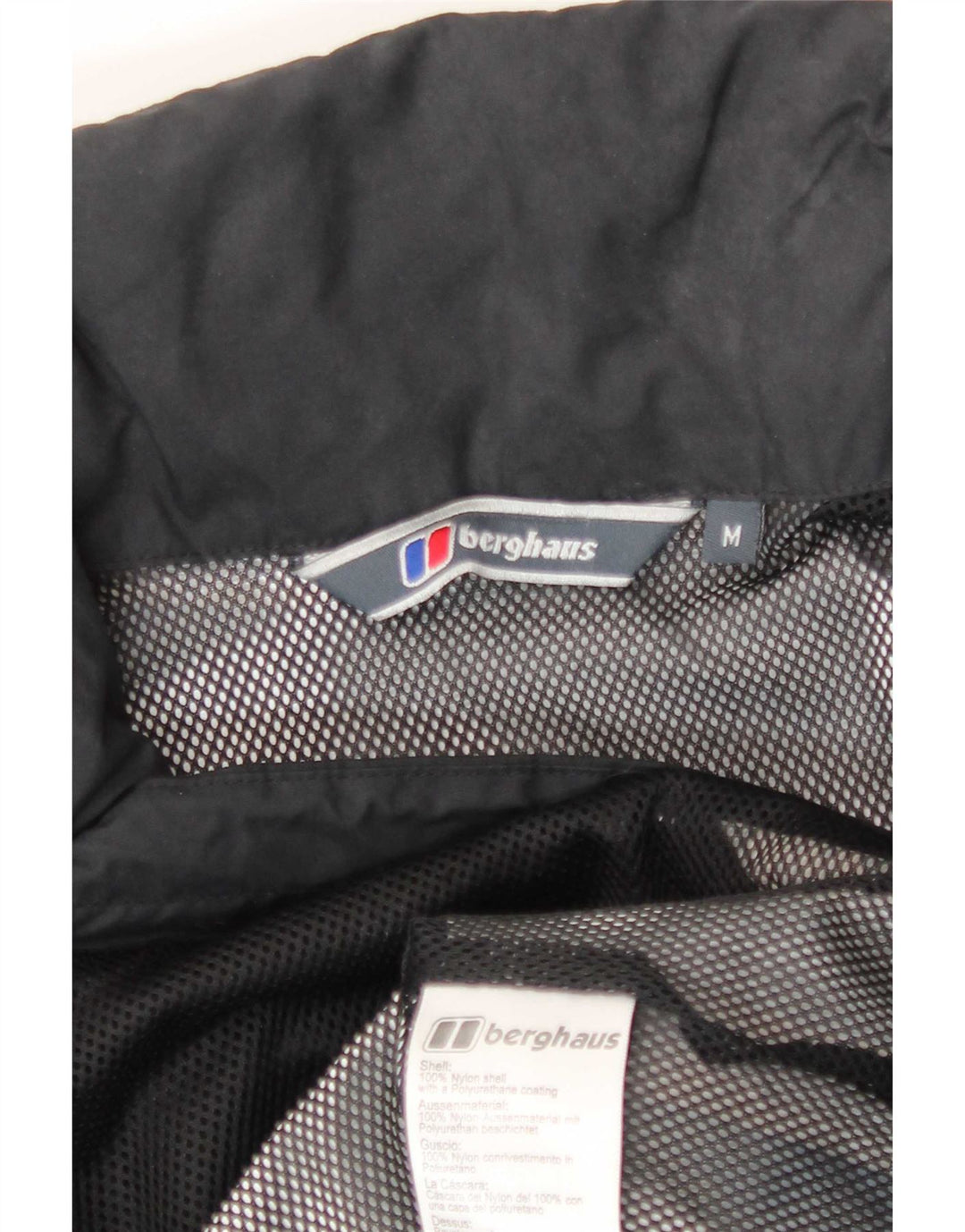 Męska kurtka przeciwdeszczowa z kapturem Berghaus UK 38 Średni czarny nylon
