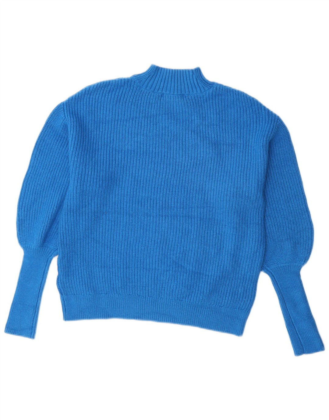 Marks & Spencer Damski sweter z golfem UK 10 Small Blue Wiskoza