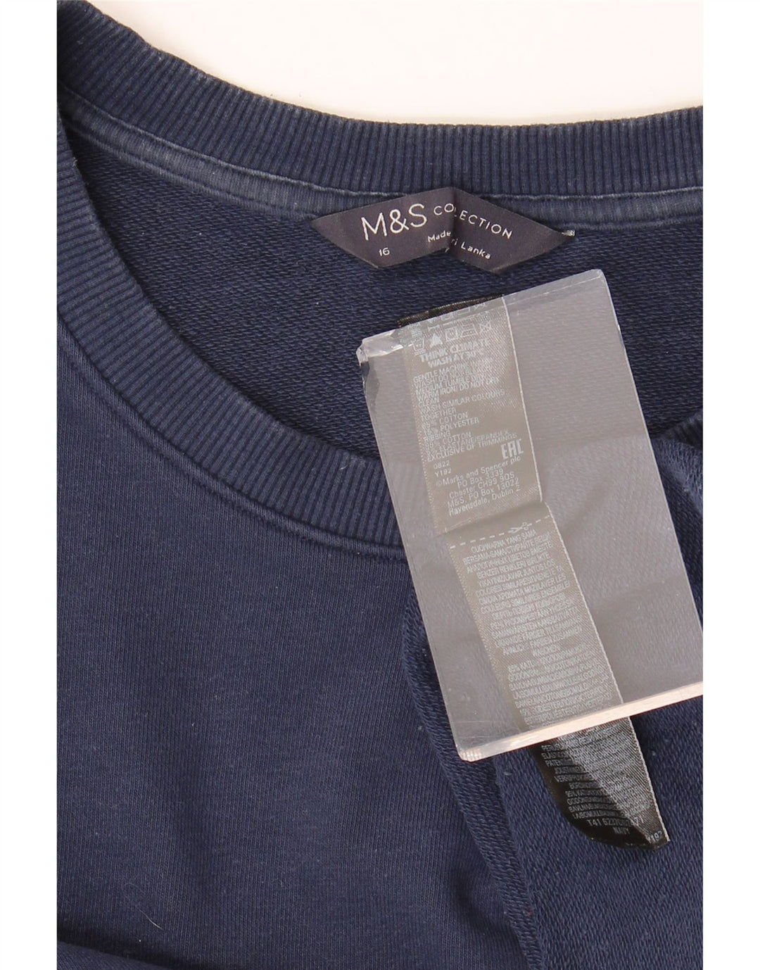 Damska bluza dresowa Marks & Spencer UK 16, duża, granatowa, bawełniana