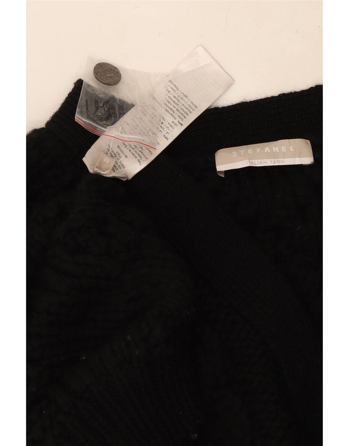 Sweter damski Stefanel UK 14, średnia czarna wełna