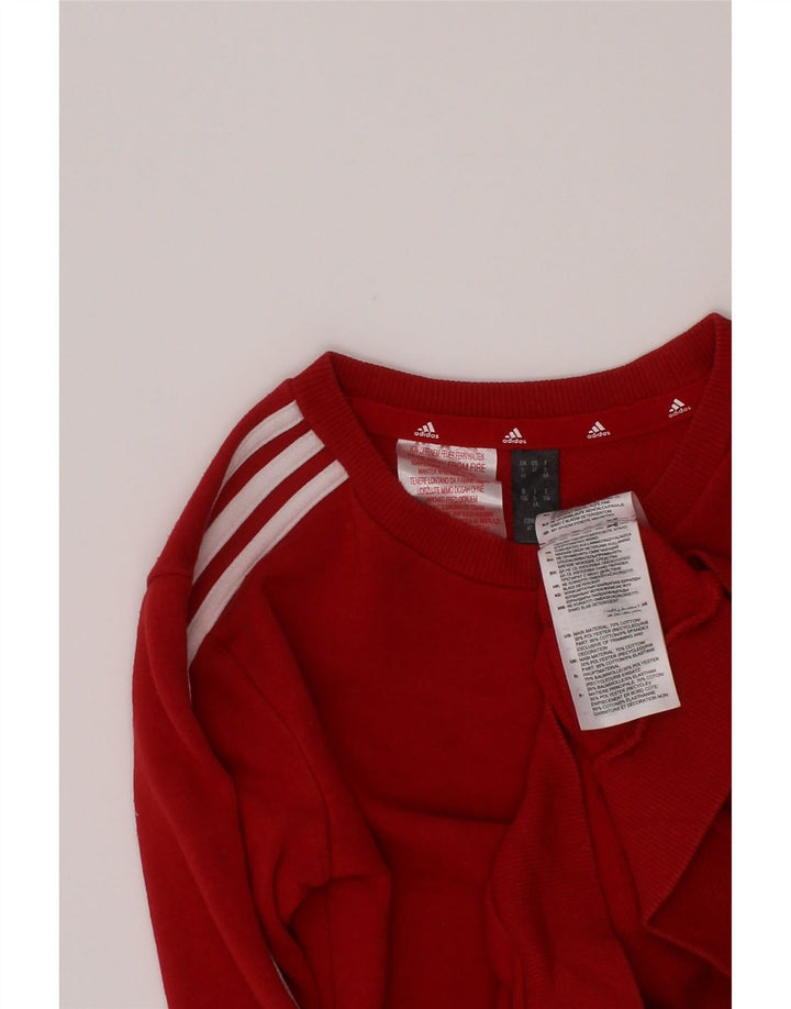 Adidas Dziewczęca Bluza Sweter 3-4 Lat Czerwona Bawełna
