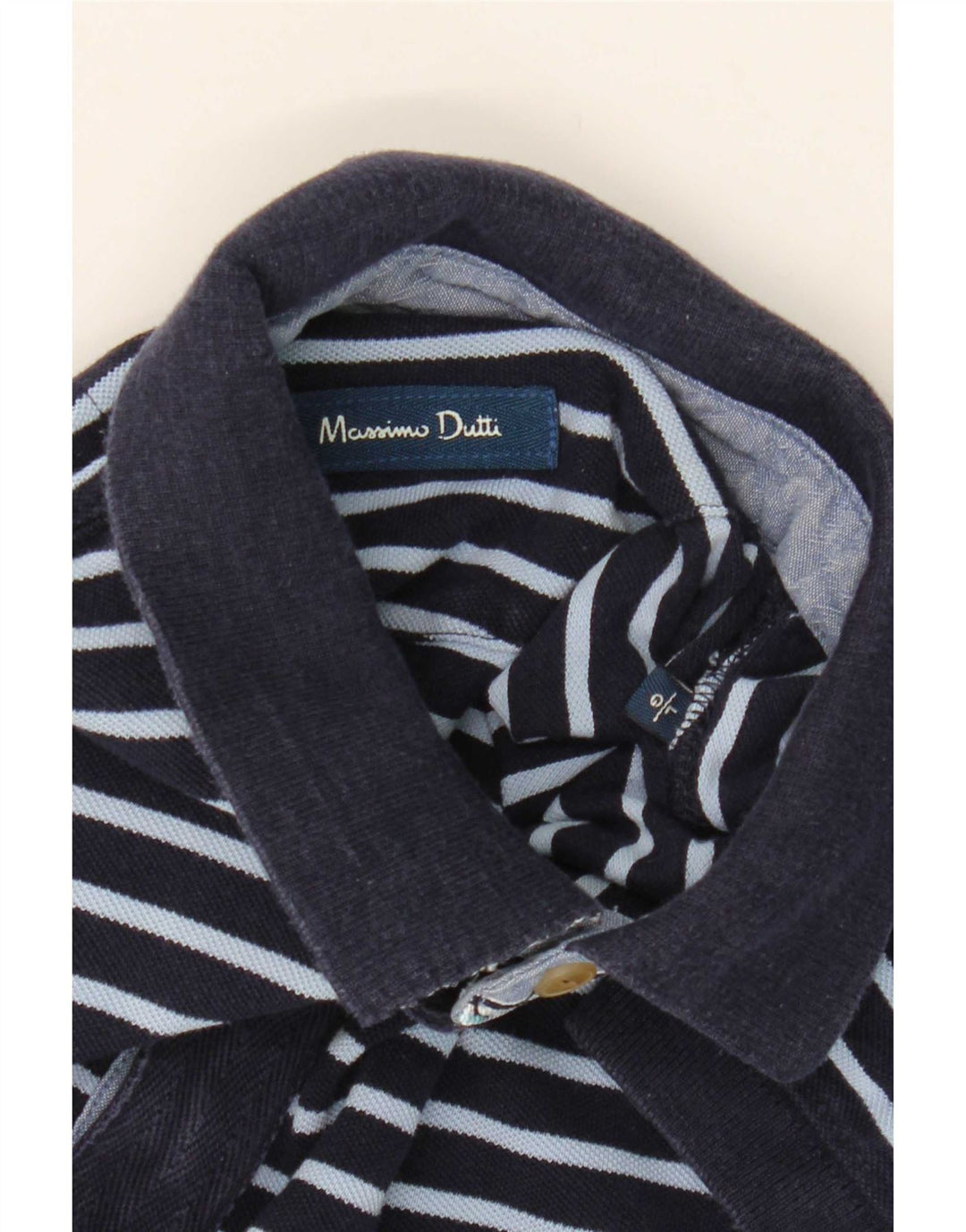 Męska koszulka polo Massimo Dutti w duże granatowe paski
