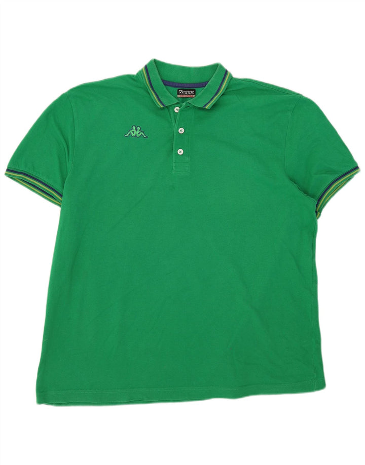 Męska koszulka polo Kappa 3XL w zielone paski