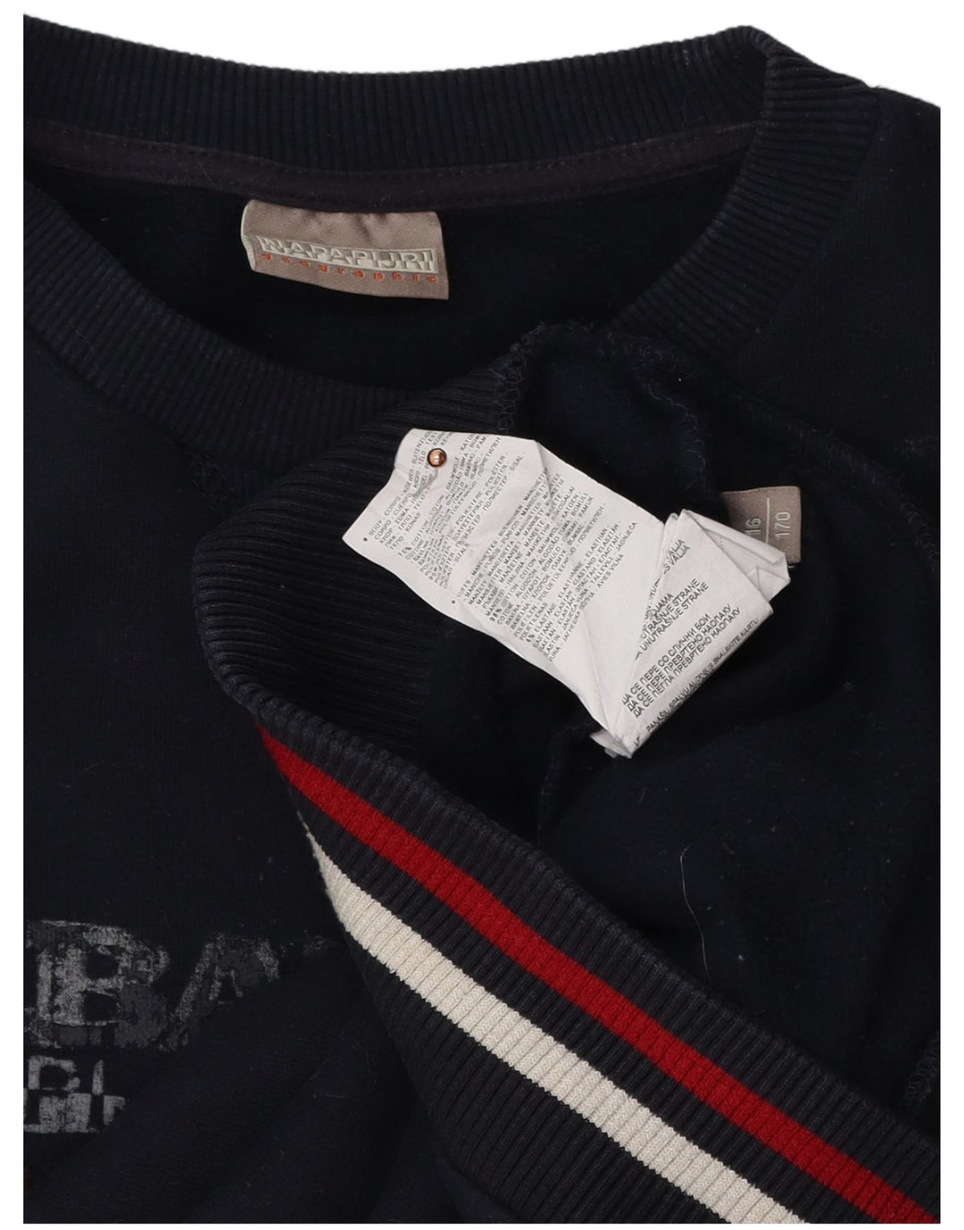 Bluza chłopięca Napapijri z grafiką, 15-16 lat, granatowa, bawełniana