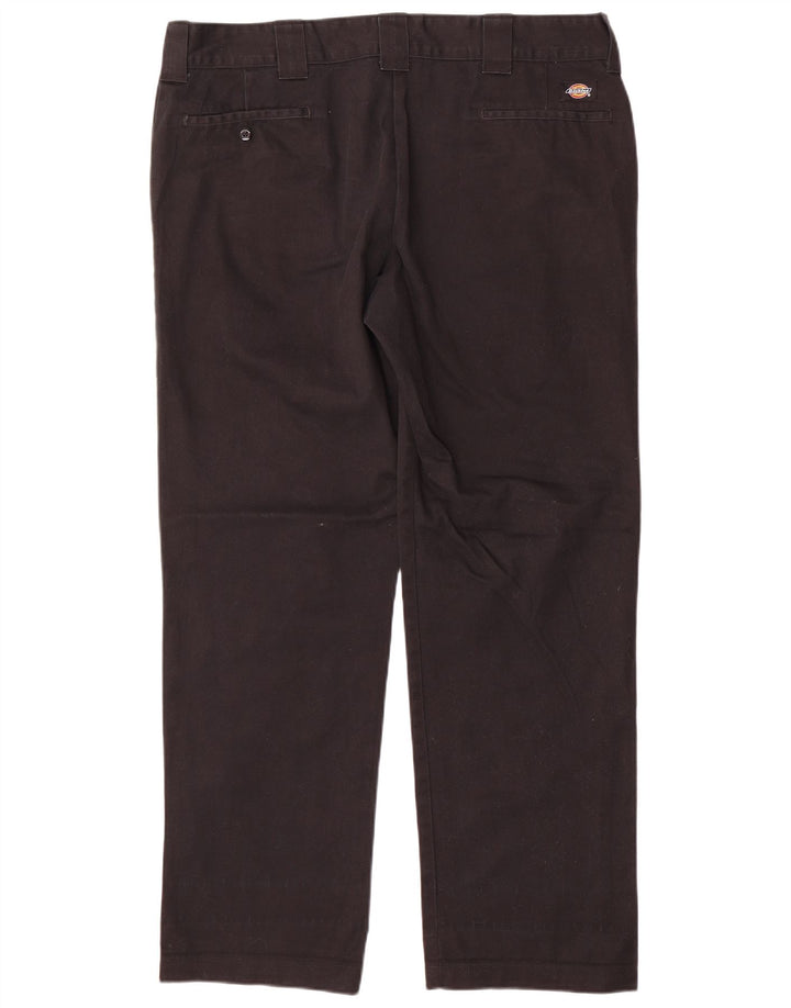 Męskie spodnie typu slim, proste chino Dickies W38 L32, czarny poliester