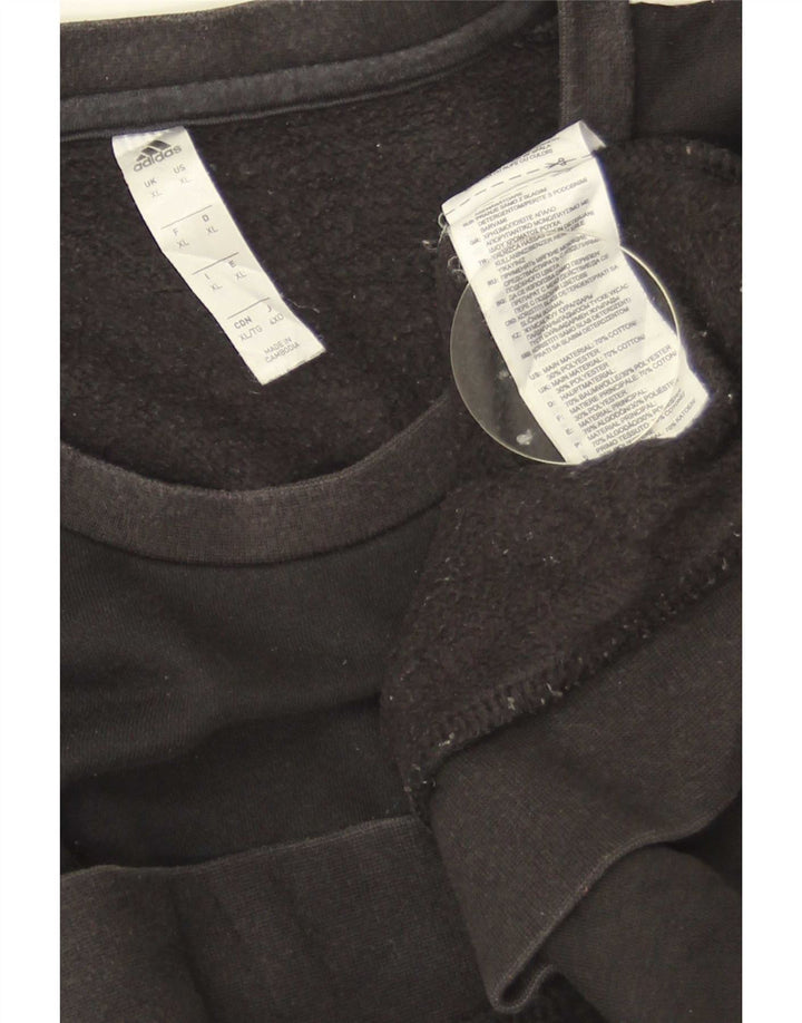 Adidas Męska Bluza Sweter XL Czarna Bawełna