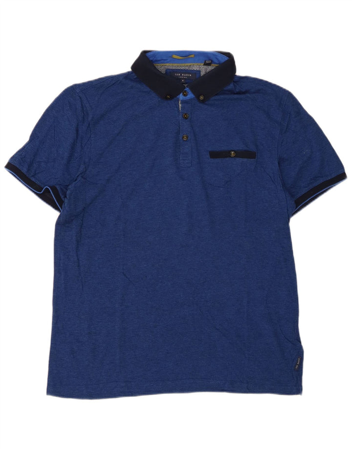 Męska koszulka polo Ted Baker, rozmiar 4, duża, niebieska, bawełniana