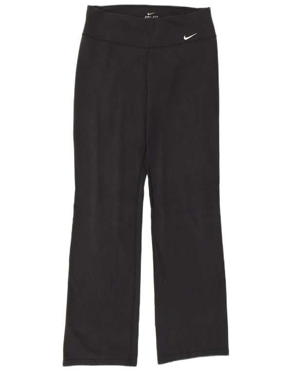 Damskie spodnie dresowe Nike Dri Fit UK 12, średnie czarne, bawełniane