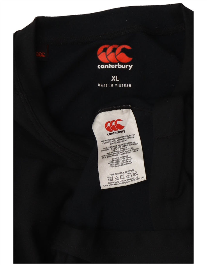 Damski top graficzny Canterbury z długim rękawem, UK 18 XL, czarny poliester