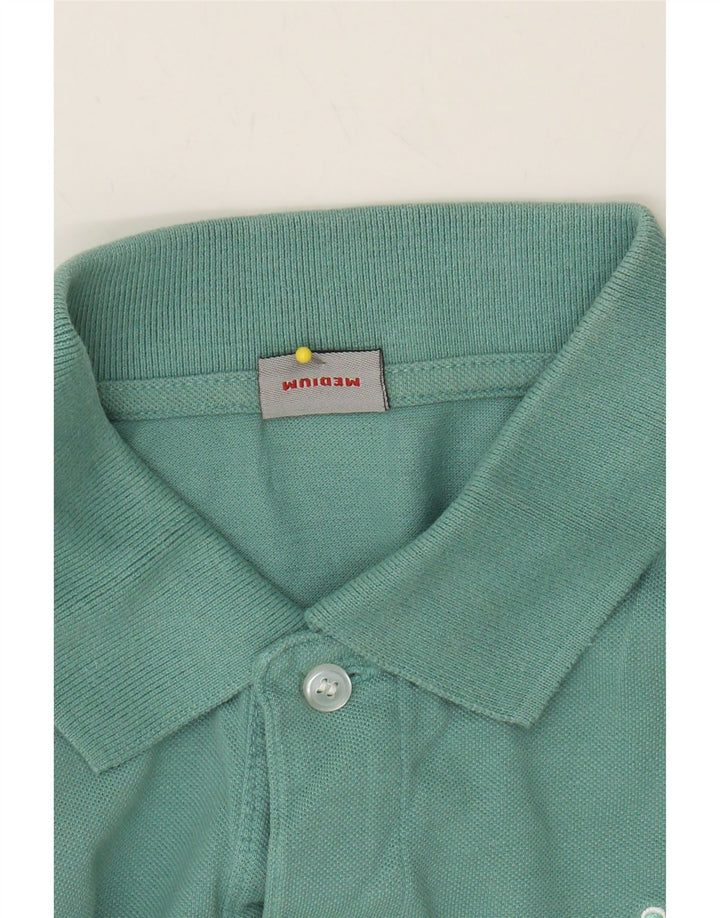 KAPPA Mens Long Sleeve Polo Shirt Medium Turquoise Cotton Vintage Kappa and Second-Hand Kappa from Messina Hembry 