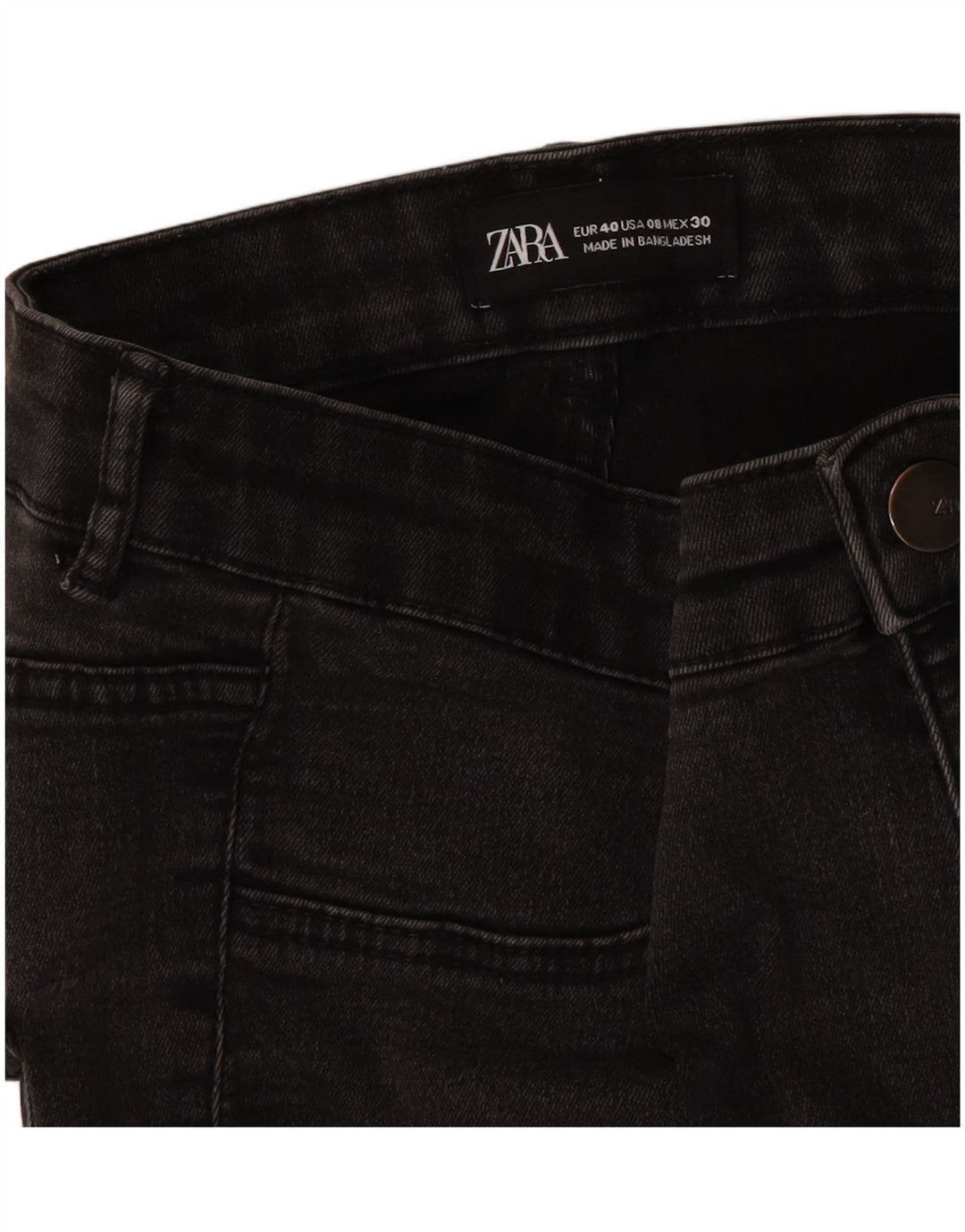 Damskie jeansy rurkowe Zara w trudnej sytuacji EU 40 Medium W30 L28 czarne