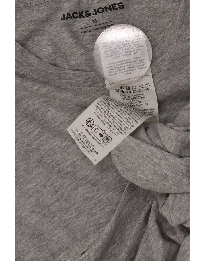 T-shirt męski Jack & Jones Top XL, szary, bawełniany