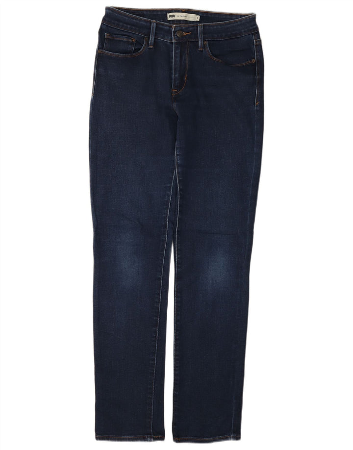 Damskie jeansy skinny ze średnim stanem LEVI'S US 6 Medium W28 L32 Granatowa bawełna