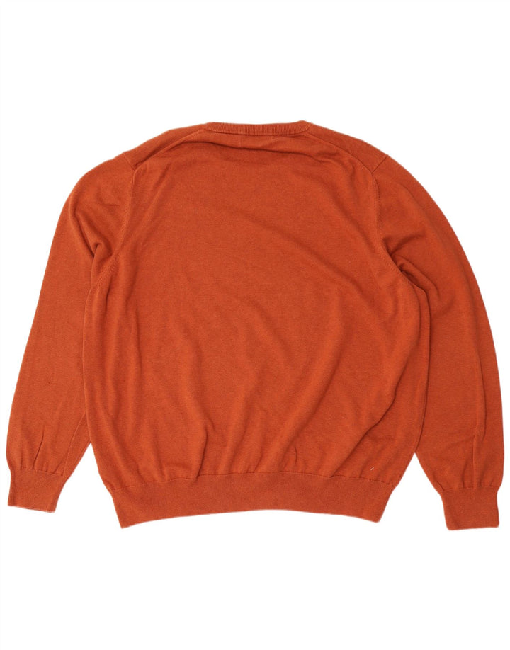 Marks & Spencer Męski sweter z okrągłym dekoltem, 4XL, brązowy, bawełniany