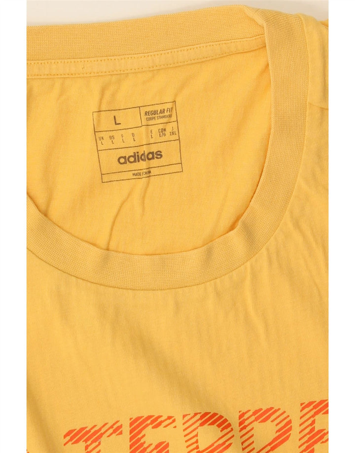T-shirt męski ADIDAS Terrex o regularnym kroju z grafiką, duży, żółty