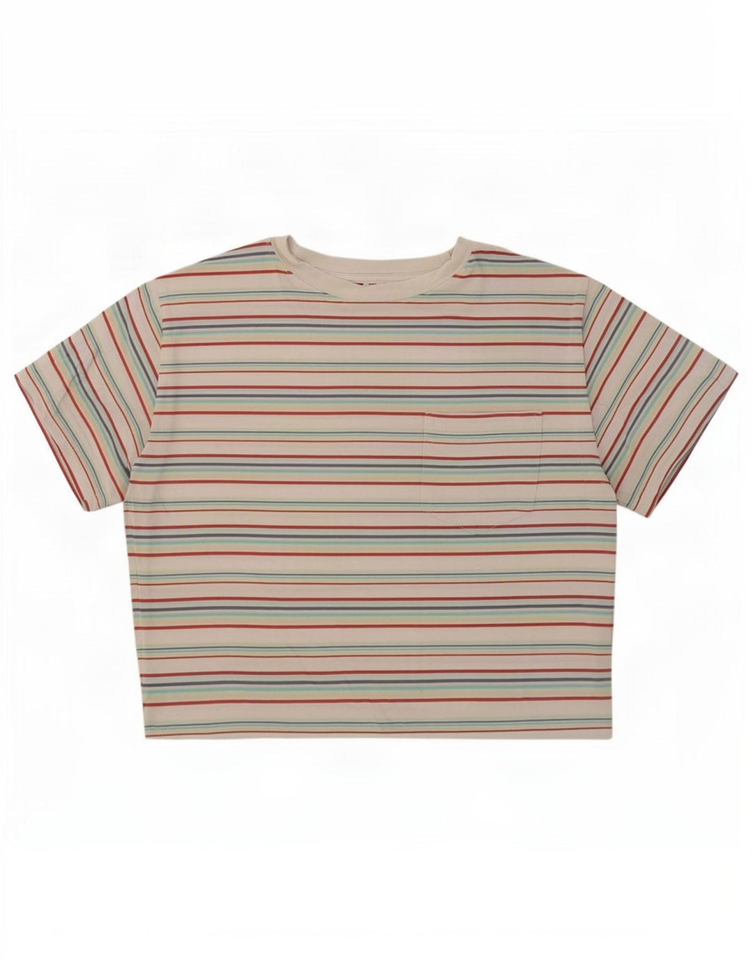 Damski T-shirt Levi's Crop Top UK 14, średnia, wielobarwna bawełna w paski