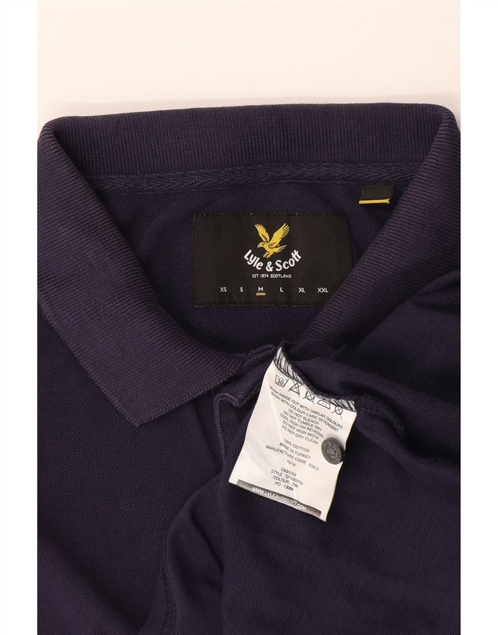 Męska koszulka polo Lyle & Scott, średnia, granatowa, bawełniana