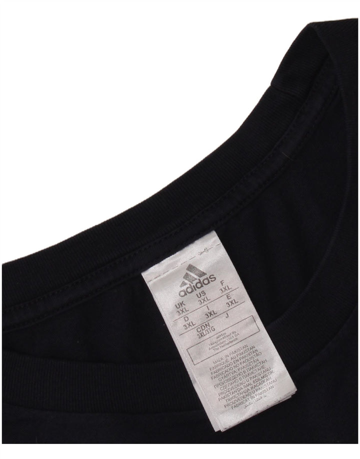 Męska koszulka z grafiką ADIDAS, 3XL, granatowa, bawełniana