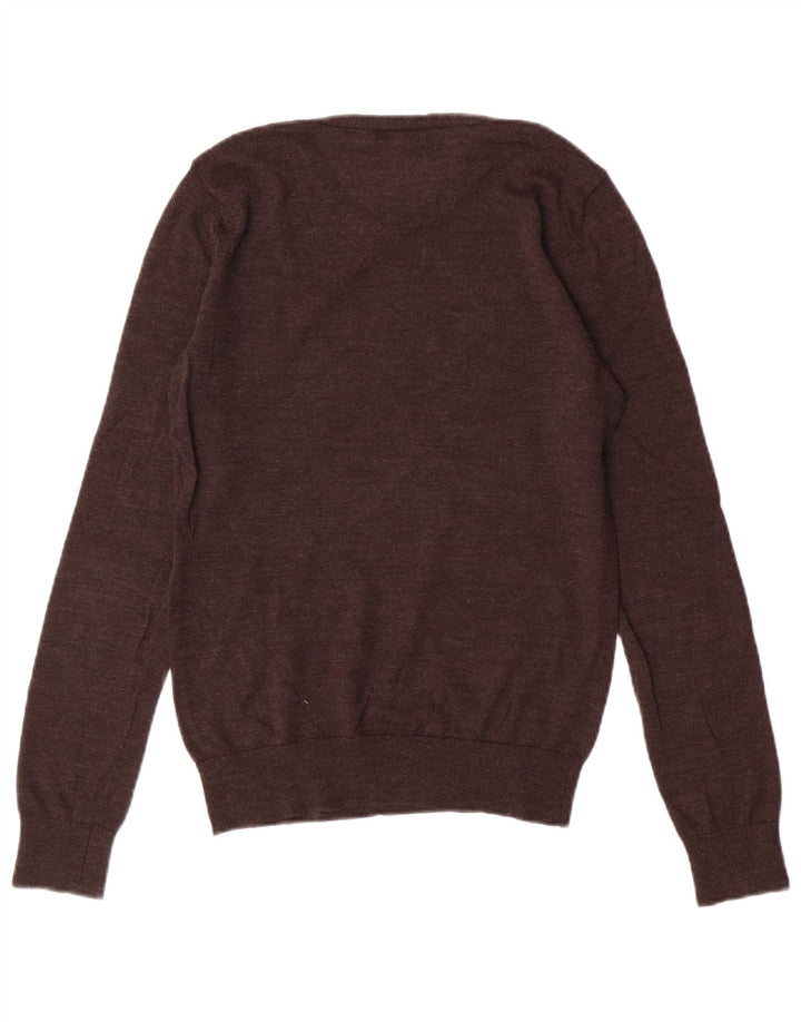 HOBBS Damski sweter z dekoltem w łódkę UK 10 Small Brown Wełna