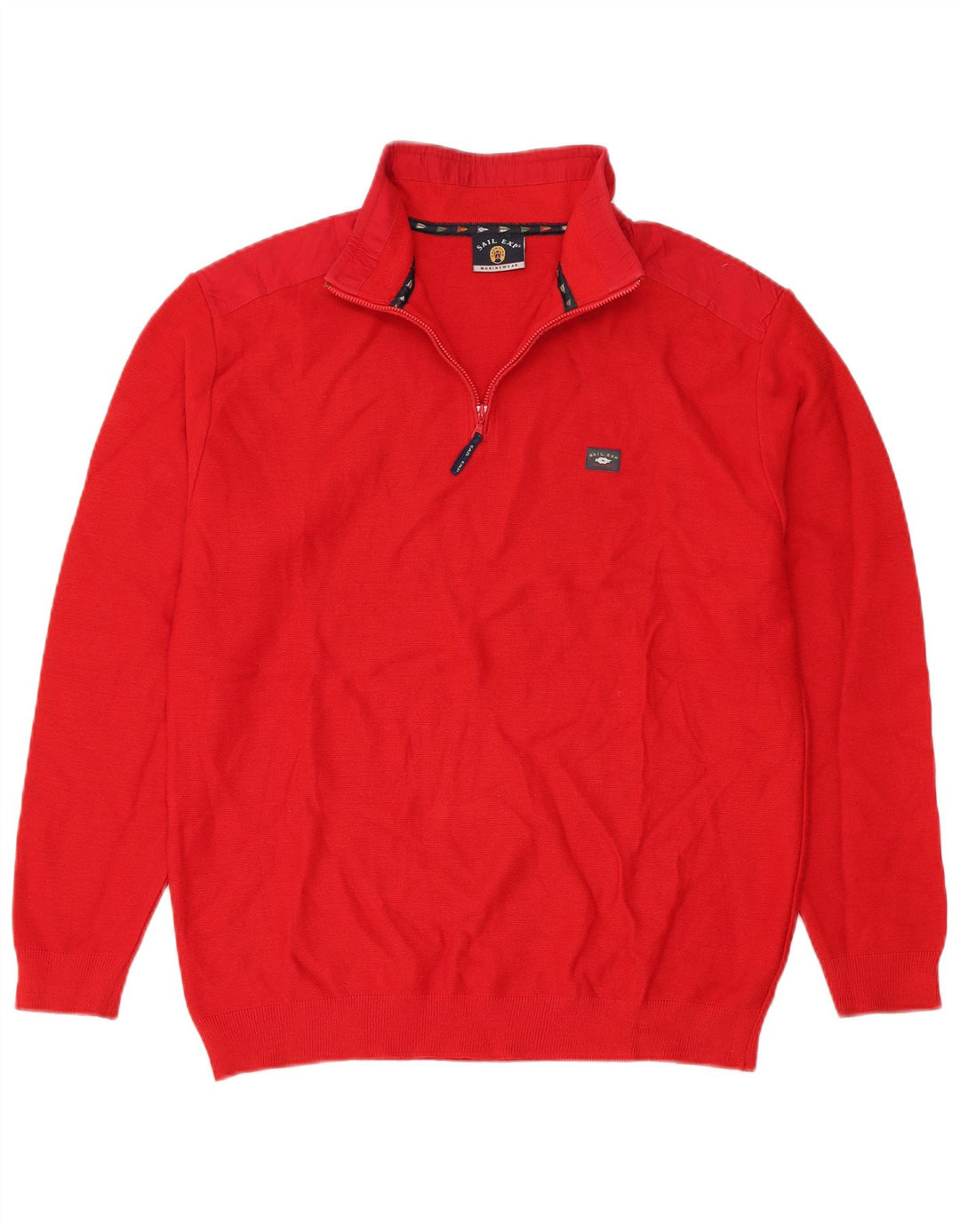 Męski sweter Sail Exp z zamkiem błyskawicznym IT 54 XL, czerwona wełna