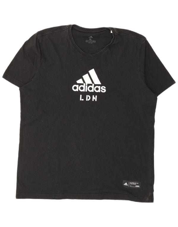 Adidas Męska koszulka graficzna Top XL Czarna bawełniana