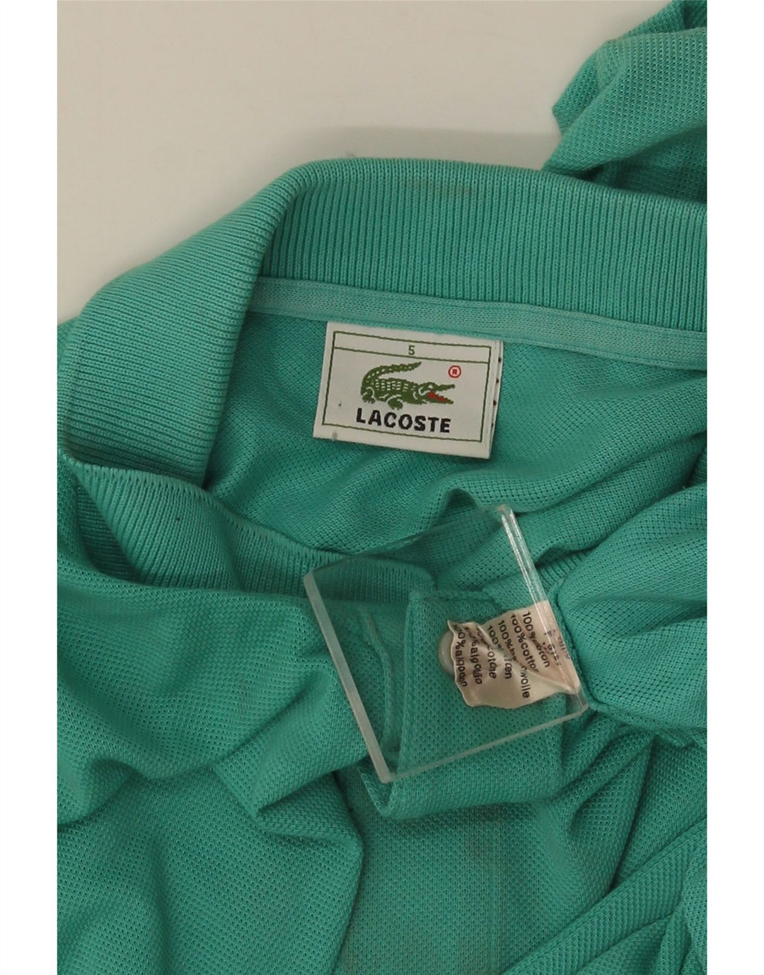 Męska koszulka polo Lacoste, rozmiar 5, duża, zielona bawełna