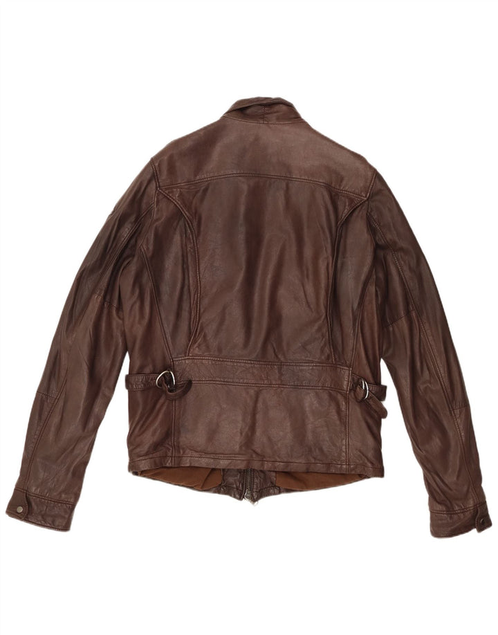 Męska kurtka skórzana Roy Rogers IT 50, duża brązowa skóra