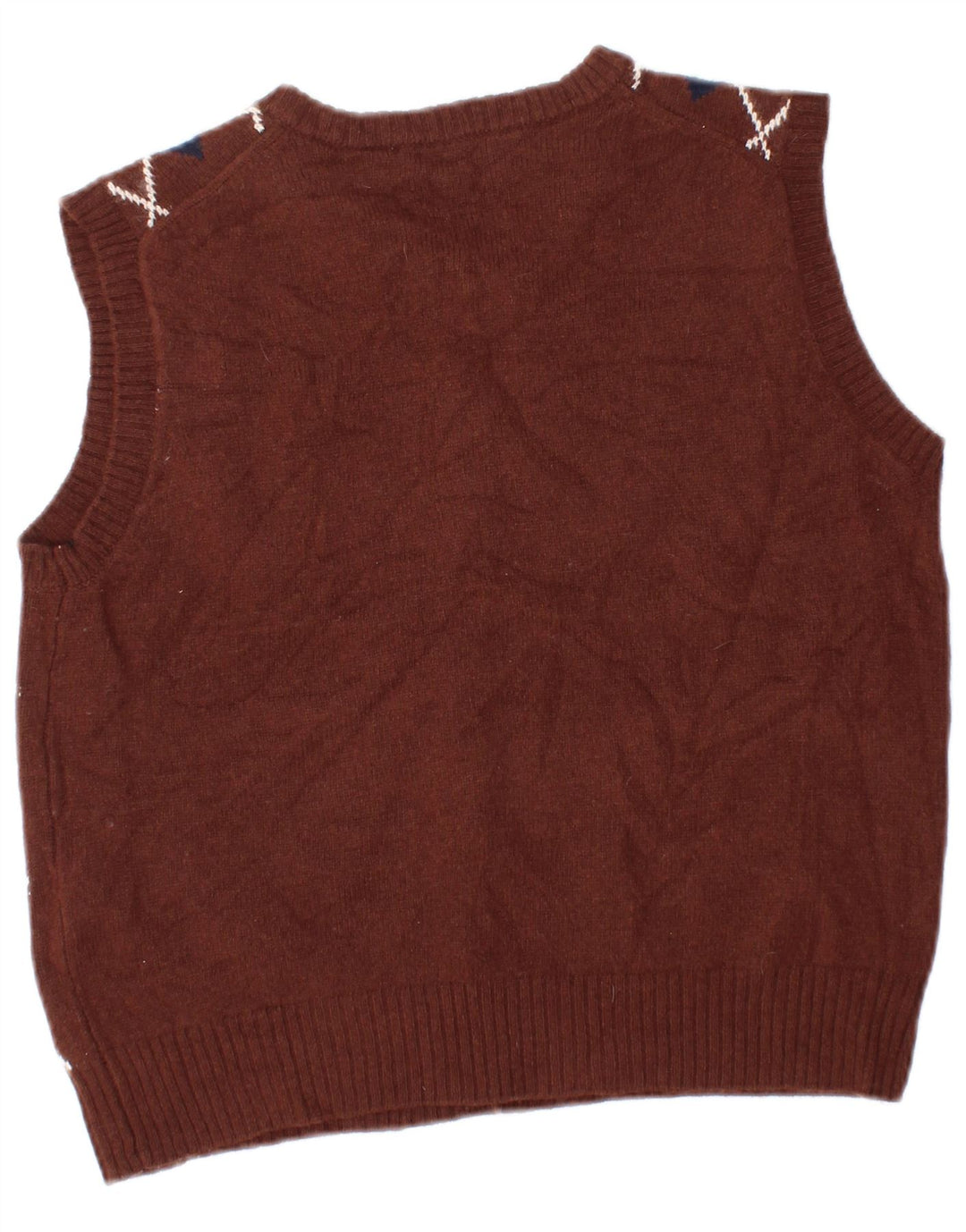 Damski sweter bez rękawów Zara UK 10 Mały brązowy Argyle/Diament