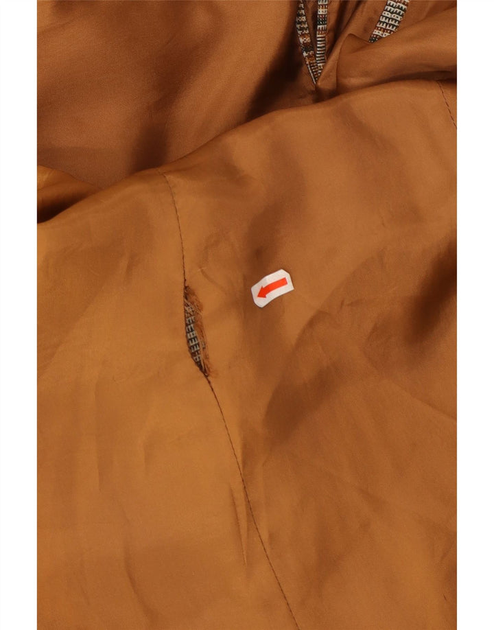 Męska marynarka zapinana na 2 guziki w stylu vintage, UK 40, duża, szara, poliestrowa kratka