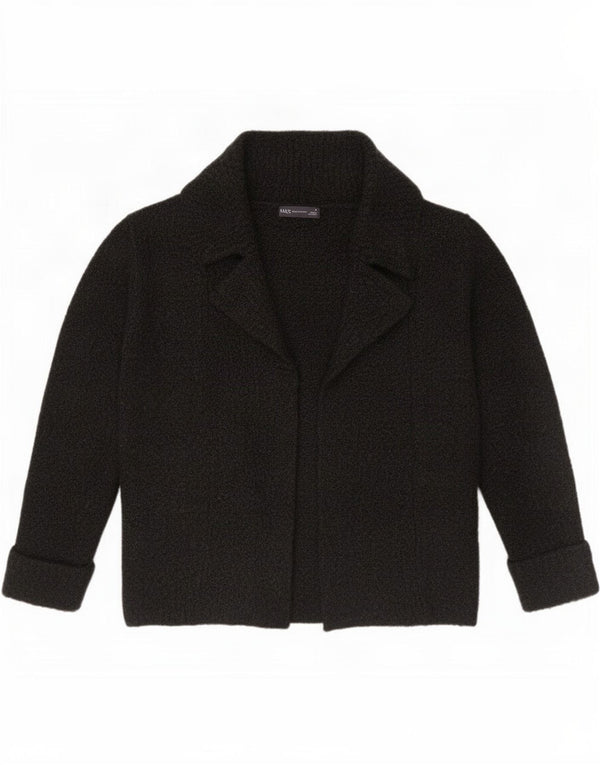 Marks & Spencer Damski sweter rozpinany UK 12 Średni czarny akryl