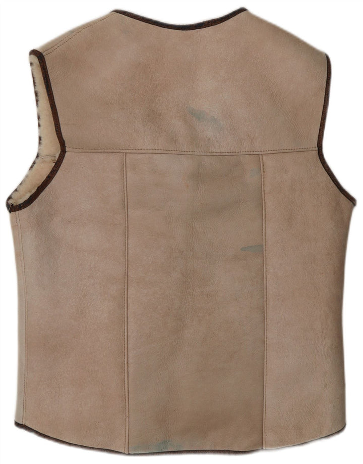Damska kamizelka Sherpa VINTAGE UK 14 w kolorze średniego beżu