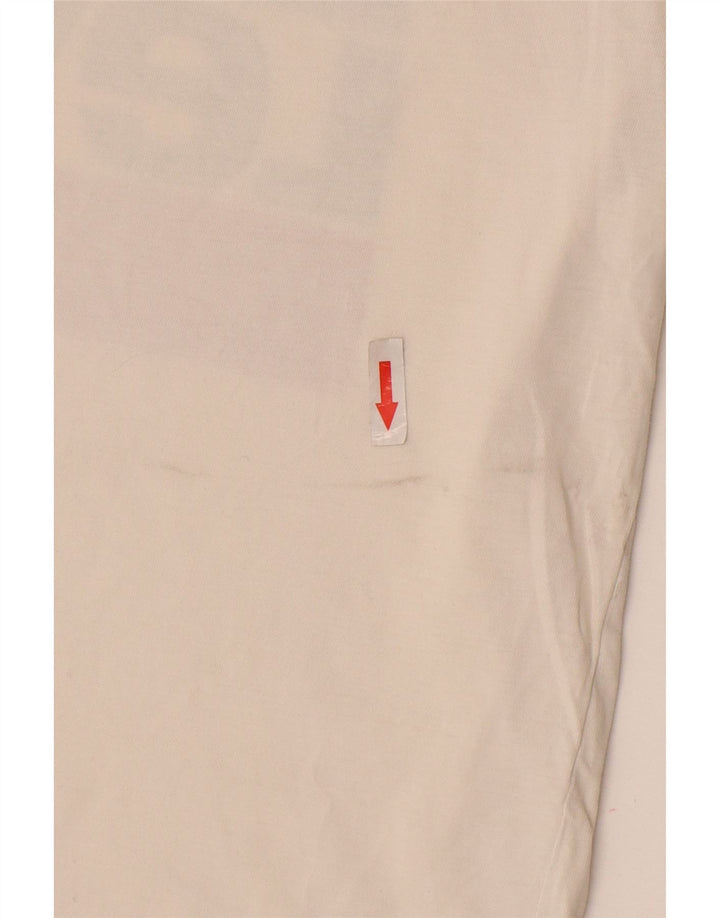 Męski T-shirt z grafiką Levi's, mały, złamanej bieli, bawełniany