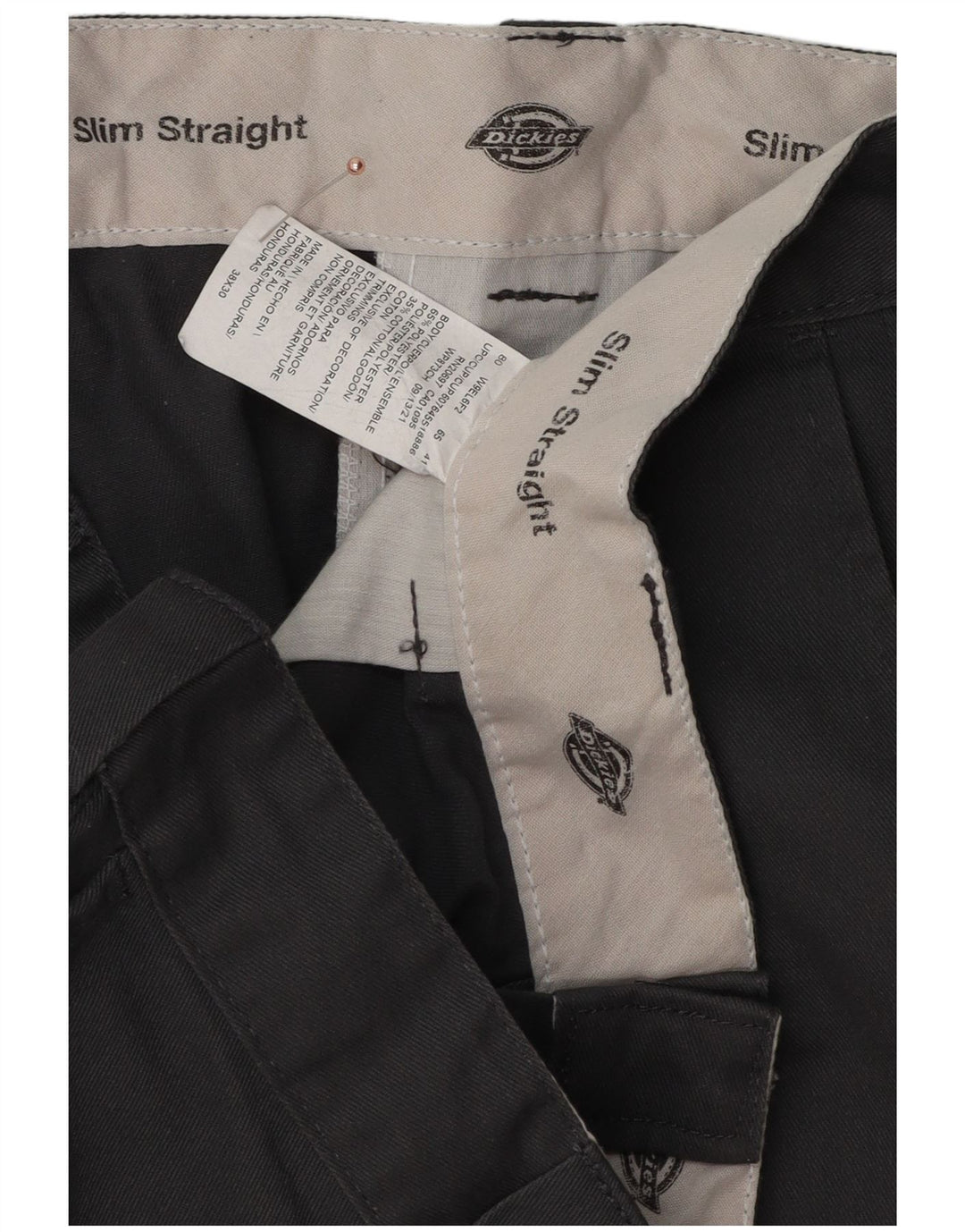 Męskie spodnie chino Dickies Slim Straight W38 L30 Szary poliester
