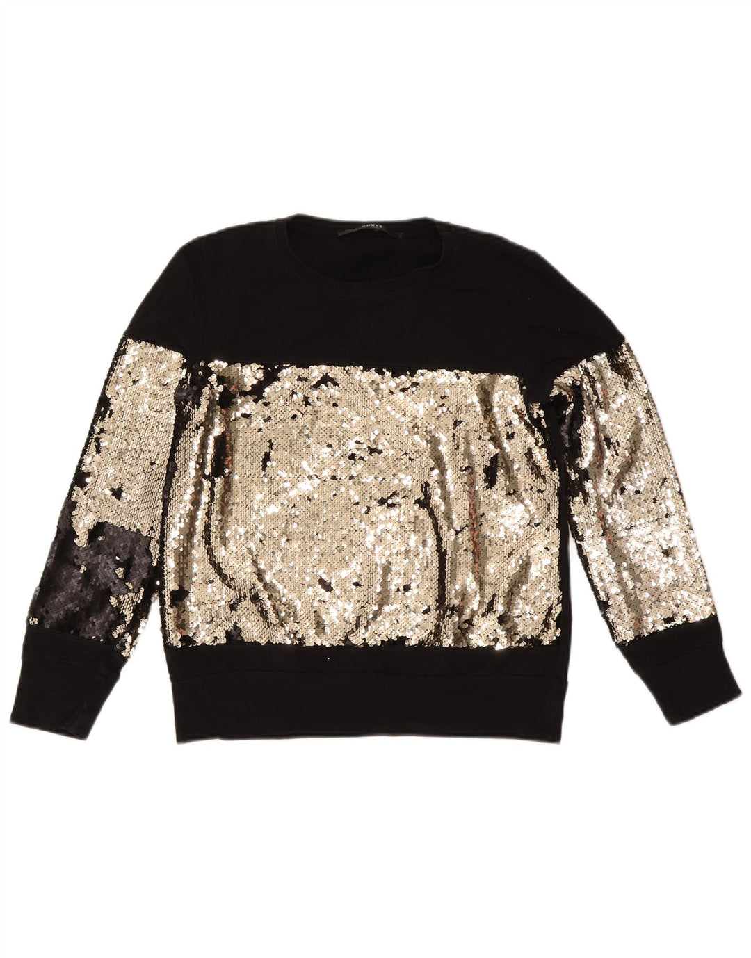 Damska bluza Guess Sweter UK 14 Średnia czarna bawełna z blokami kolorów