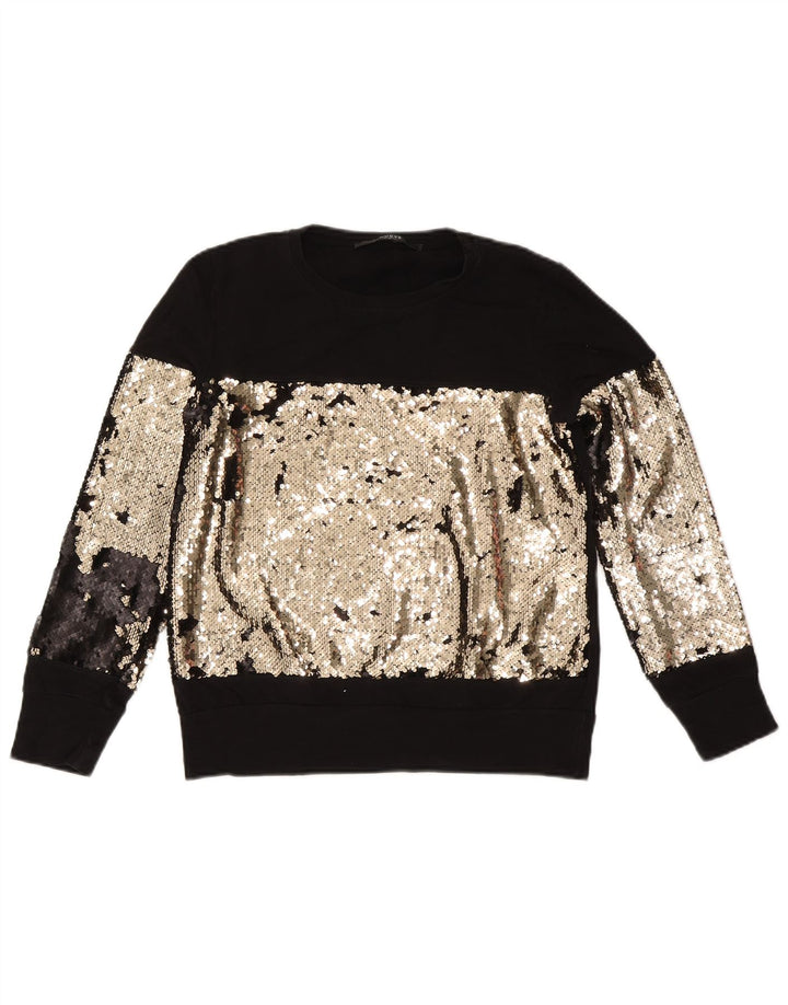 Damska bluza Guess Sweter UK 14 Średnia czarna bawełna z blokami kolorów