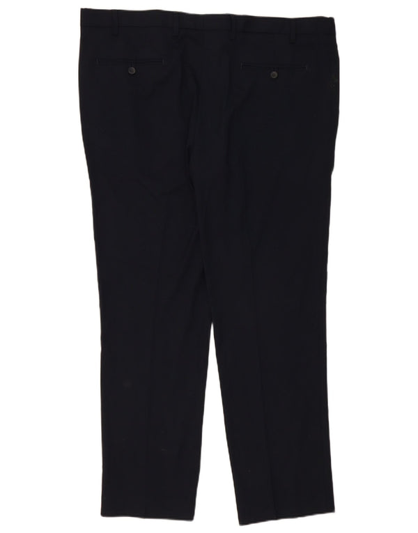 Męskie spodnie Chino Marks & Spencer W42 L31 Granatowy poliester