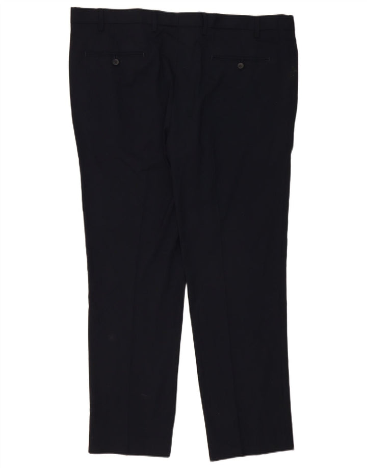 Męskie spodnie Chino Marks & Spencer W42 L31 Granatowy poliester