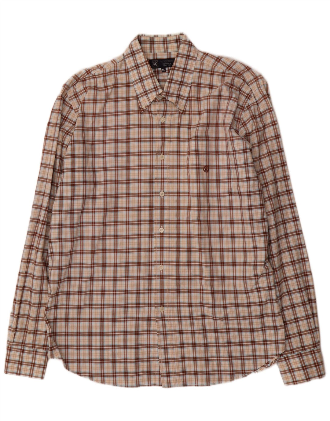 Koszula męska Ivy Oxford XL, bawełniana, brązowa krata
