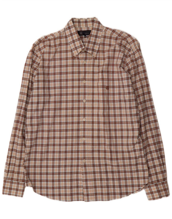 Koszula męska Ivy Oxford XL, bawełniana, brązowa krata
