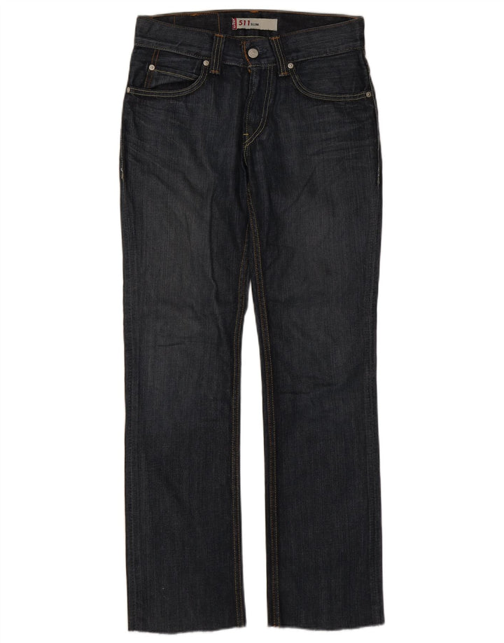Damskie jeansy Levi's 511 Slim W30 L30 Granatowa bawełna