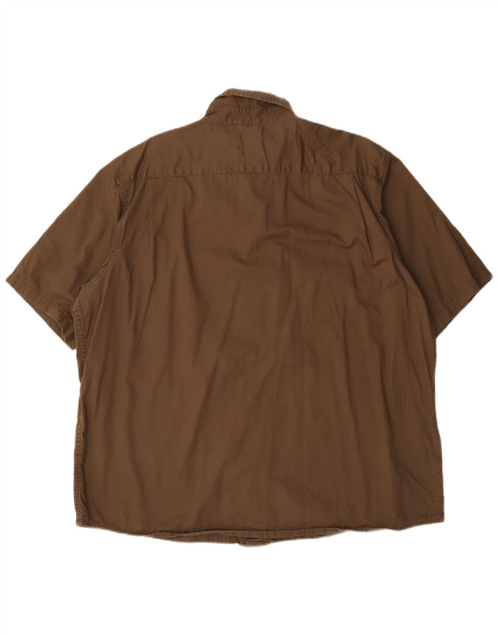 Męska koszula z krótkim rękawem Wrangler 2XL, bawełna khaki