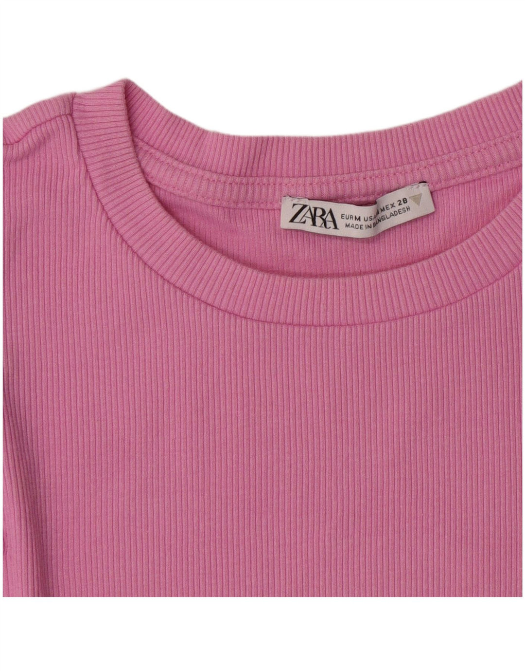 Damski krótki t-shirt Zara UK 12, średni róż