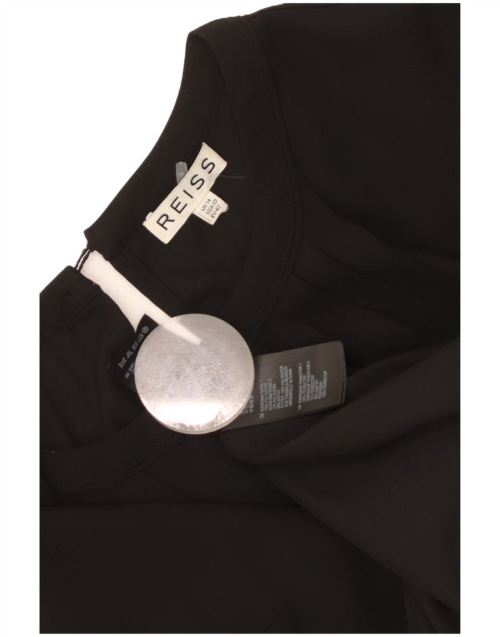 Damska sukienka o linii A Reiss UK 14, duży, czarny poliester