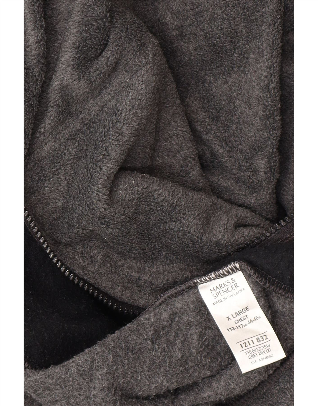 Męska kurtka polarowa Marks & Spencer UK 42 XL, szary poliester