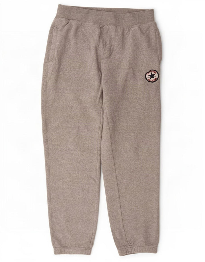 Męskie spodnie dresowe Converse Joggers, średnioszare, bawełniane