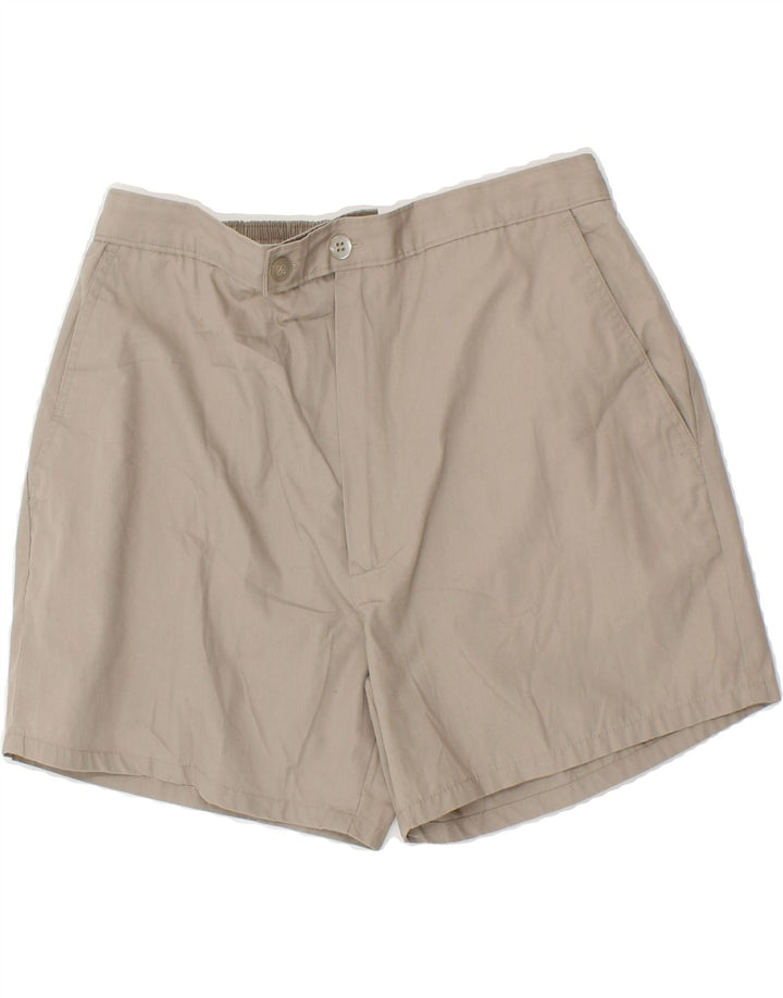 VINTAGE Womens High Waist Chino Shorts W28 Medium Grey Vintage Vintage and Second-Hand Vintage from Messina Hembry 
