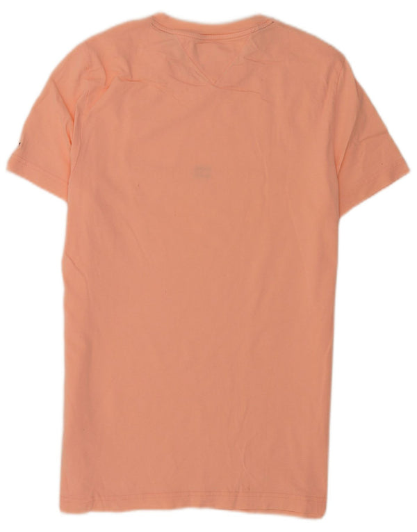 Męski T-shirt Tommy Hilfiger Slim Fit z grafiką, duży, różowy, bawełniany