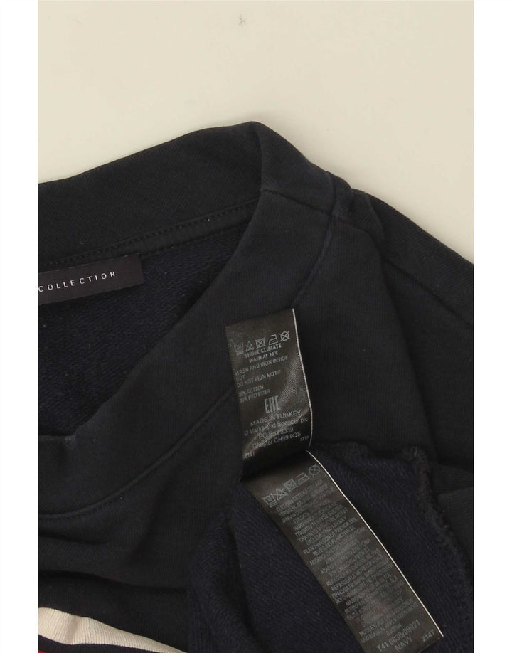 Damska bluza z grafiką Marks & Spencer UK 14, średni granat