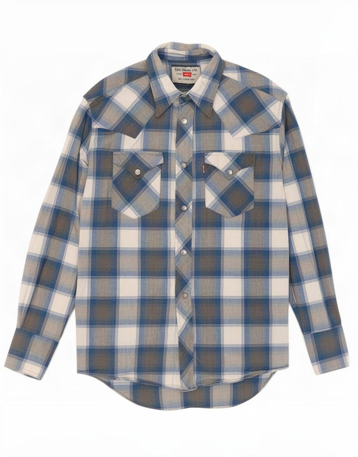 Koszula męska Levi's, bawełniana, w średnią niebieską kratkę