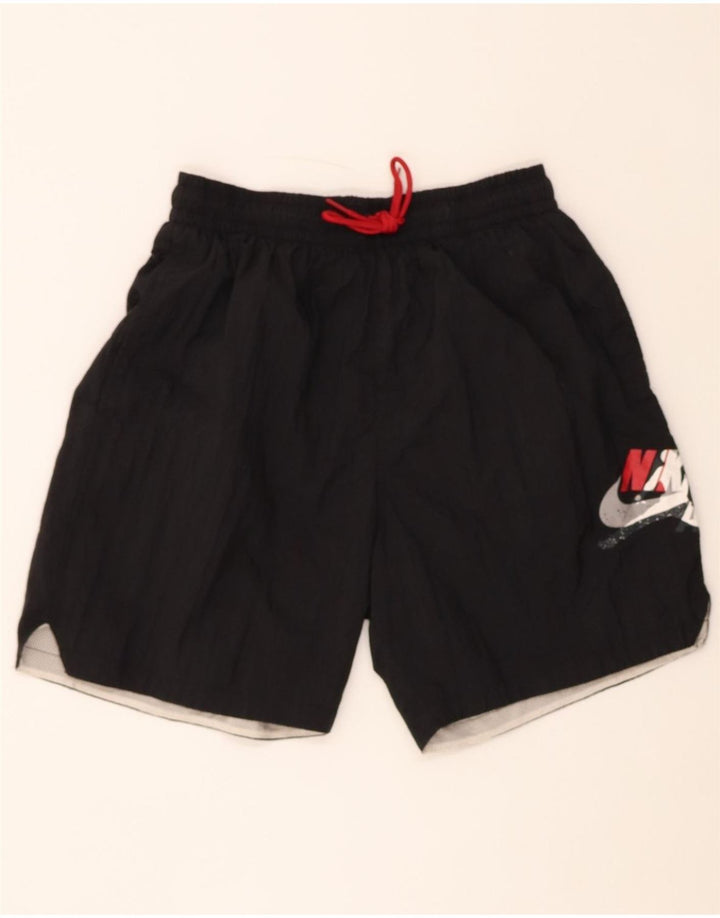 JORDAN Boys Graphic Sport Shorts 12-13 Years Large Black Polyester Vintage Jordan and Second-Hand Jordan from Messina Hembry 
